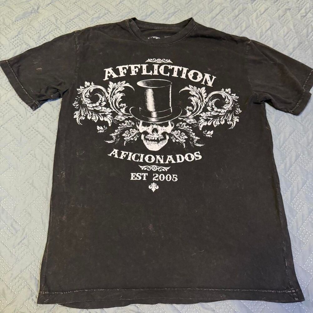 Vintage 2005 AFFLICTION Graphic Y2K Front and back print Men's Large
